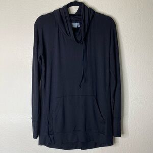 Athleta cowl neck sweater women’s medium black long soft